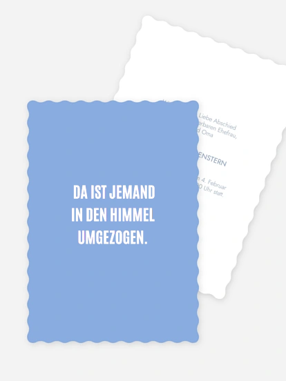 Trauerkarte Im Himmel