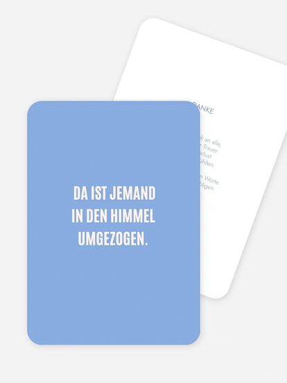 Trauerdanksagung Im Himmel