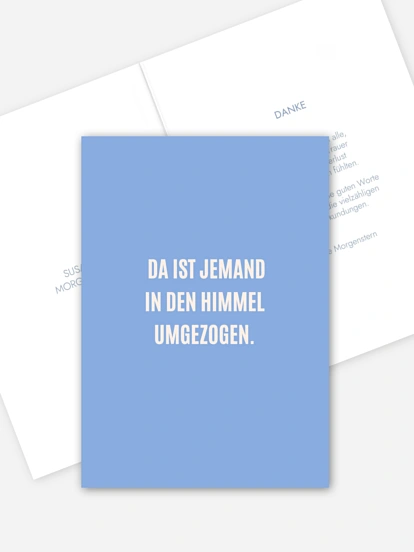 Trauerdanksagung Im Himmel