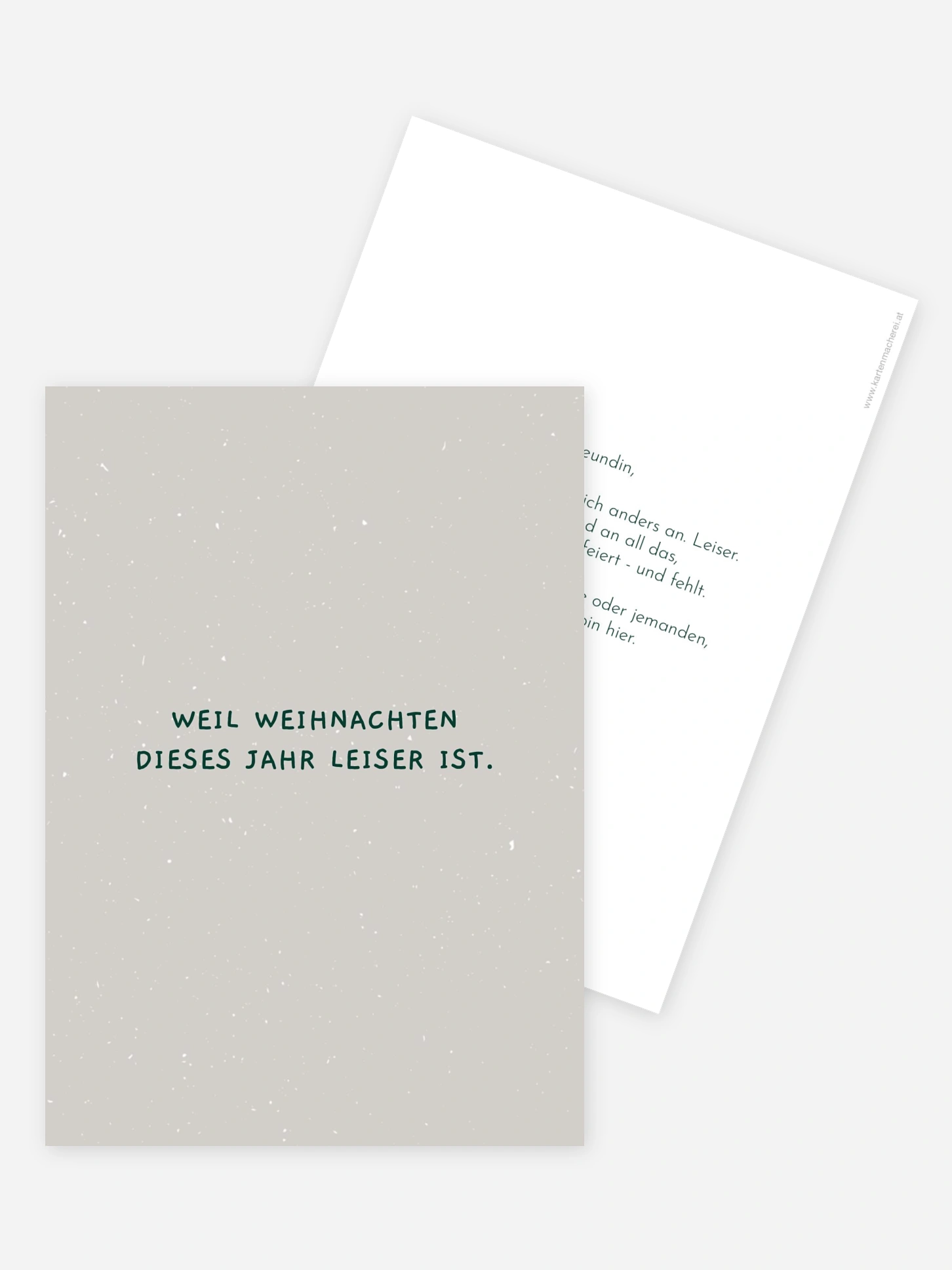 Weihnachtskarte Leise Weihnacht