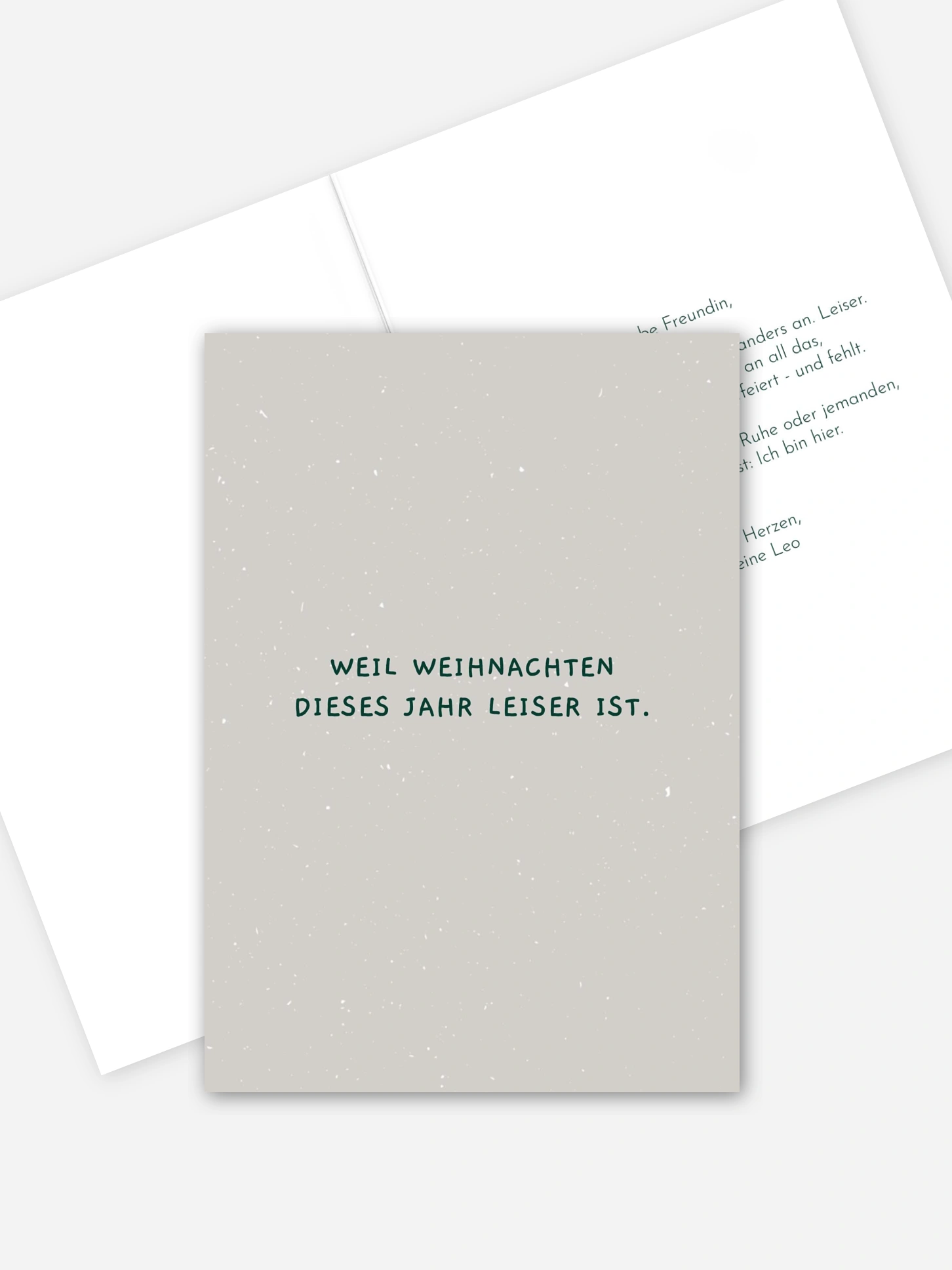 Weihnachtskarte Leise Weihnacht