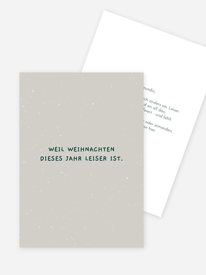 Weihnachtskarte Leise Weihnacht