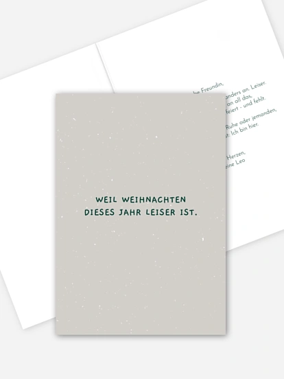 Weihnachtskarte Leise Weihnacht