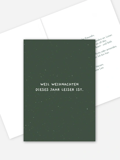 Weihnachtskarte Leise Weihnacht