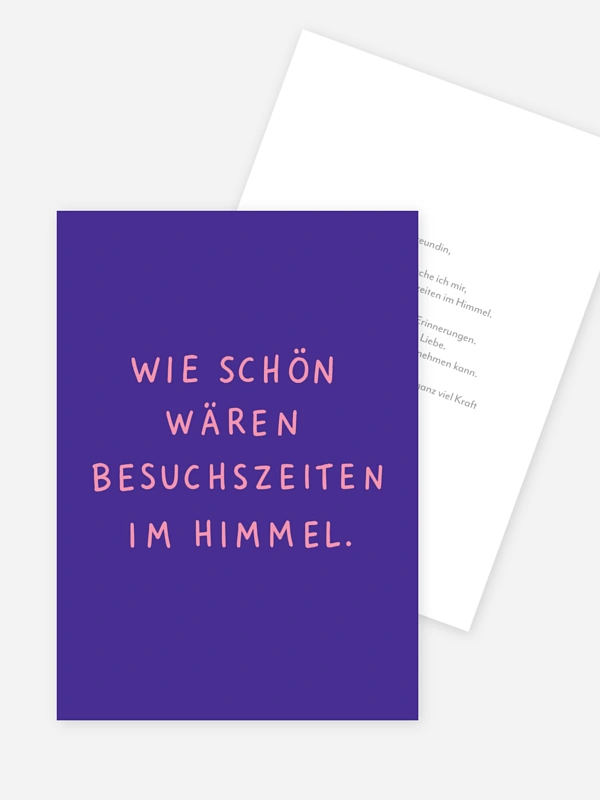 Besuchszeiten im Himmel