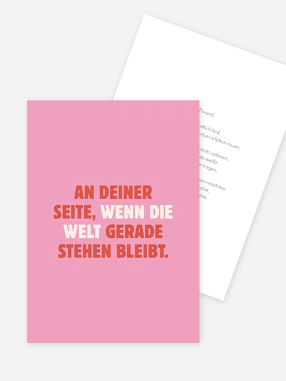 Trauerdanksagung An deiner Seite