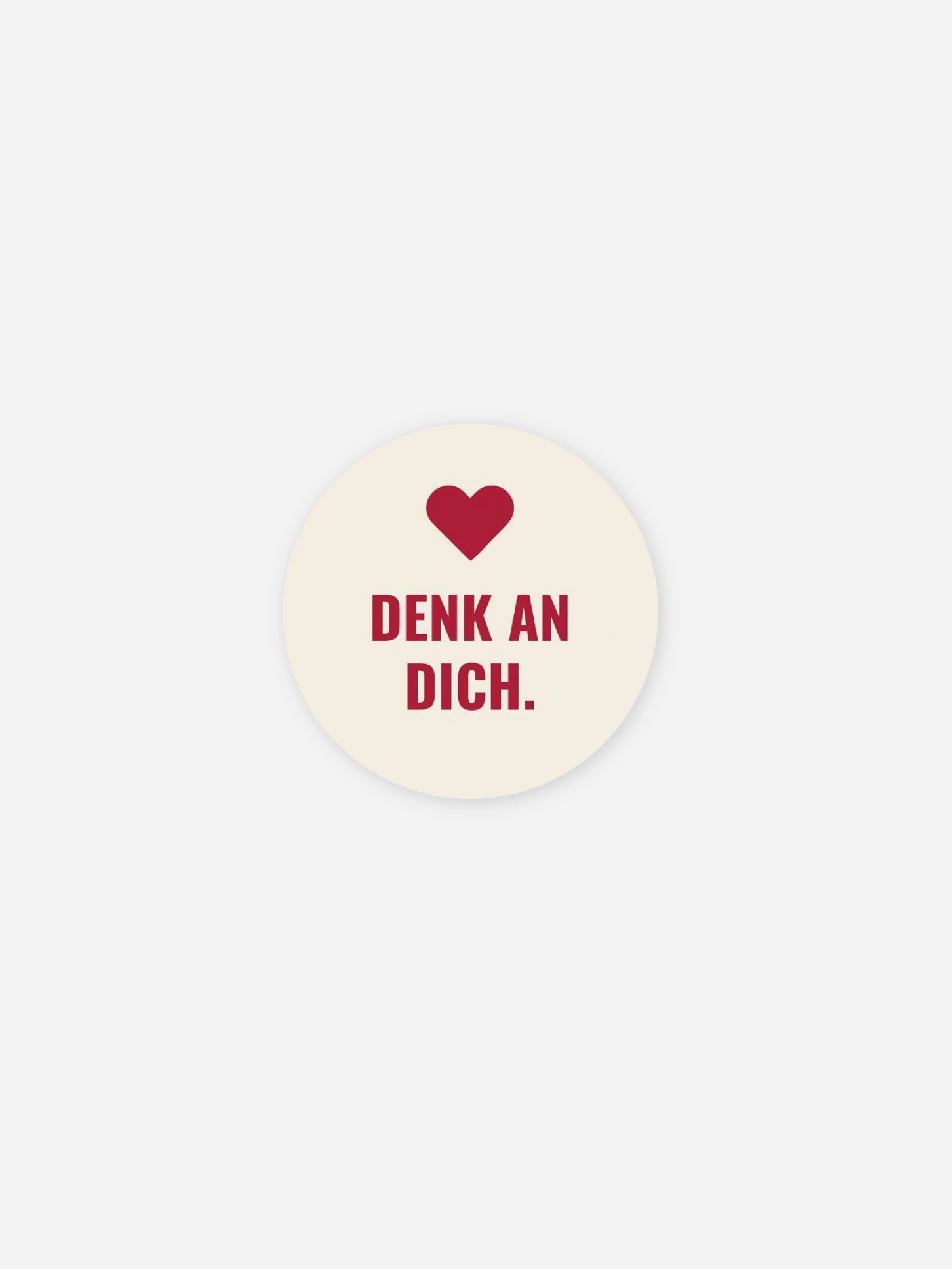 Aufkleber Trauer Denk an dich - Herz