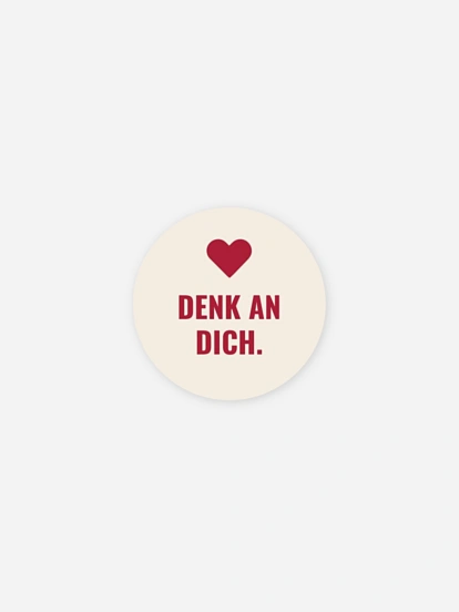 Aufkleber Trauer Denk an dich - Herz