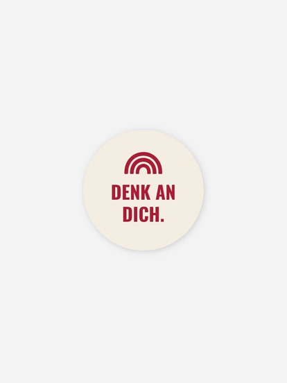 Aufkleber Trauer Denk an dich - Regenbogen