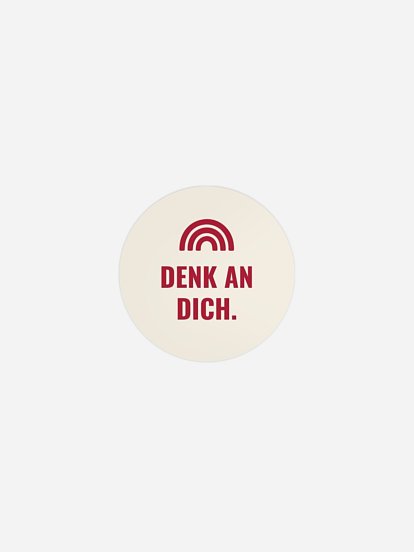 Aufkleber Trauer Denk an dich - Regenbogen