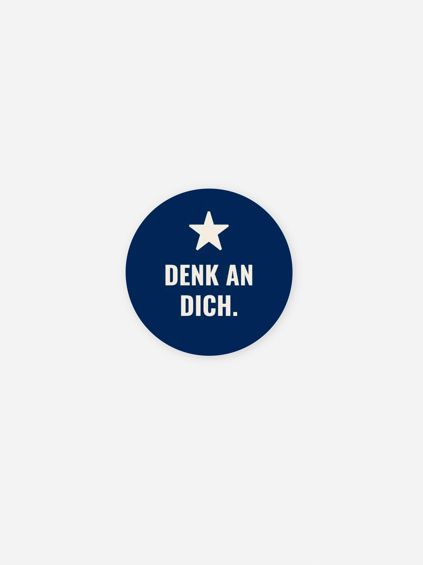 Aufkleber Trauer Denk an dich - Stern