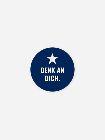 Aufkleber Trauer Denk an dich - Stern