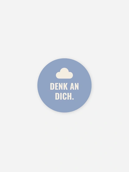 Aufkleber Trauer Denk an dich - Wolke