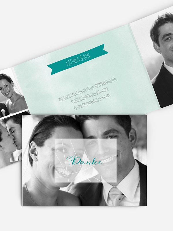 Dankeskarte Hochzeit Diamond