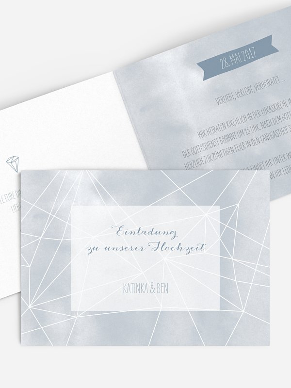 Hochzeitseinladung Diamond