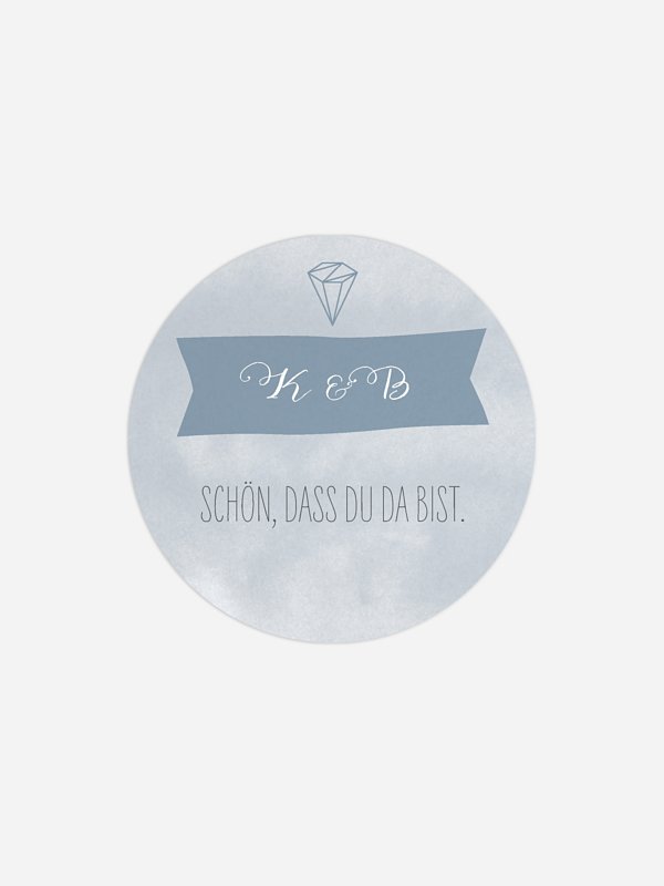 Geschenkaufkleber Hochzeit Diamond