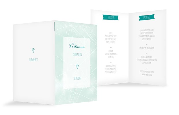 Menükarte Hochzeit Diamond