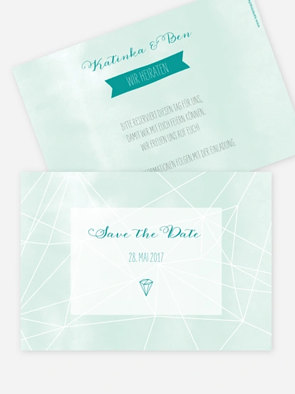 Save-the-Date Karte Diamond