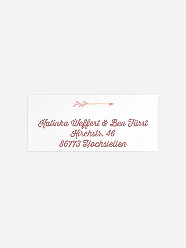 Absenderaufkleber Hochzeit Boho