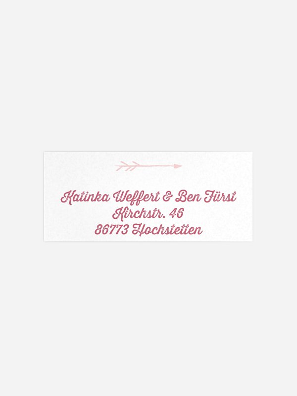 Absenderaufkleber Hochzeit Boho