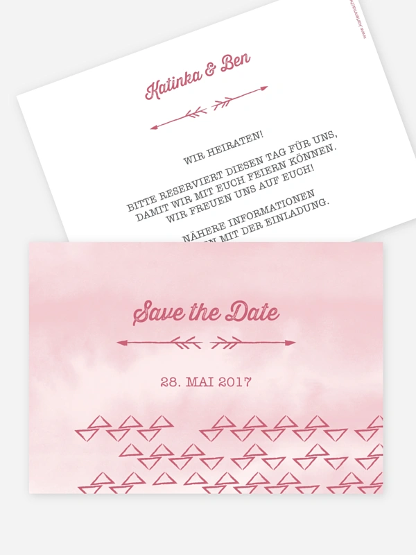 Save-the-Date Karte Boho