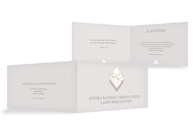 Hochzeitseinladung Geometric Love