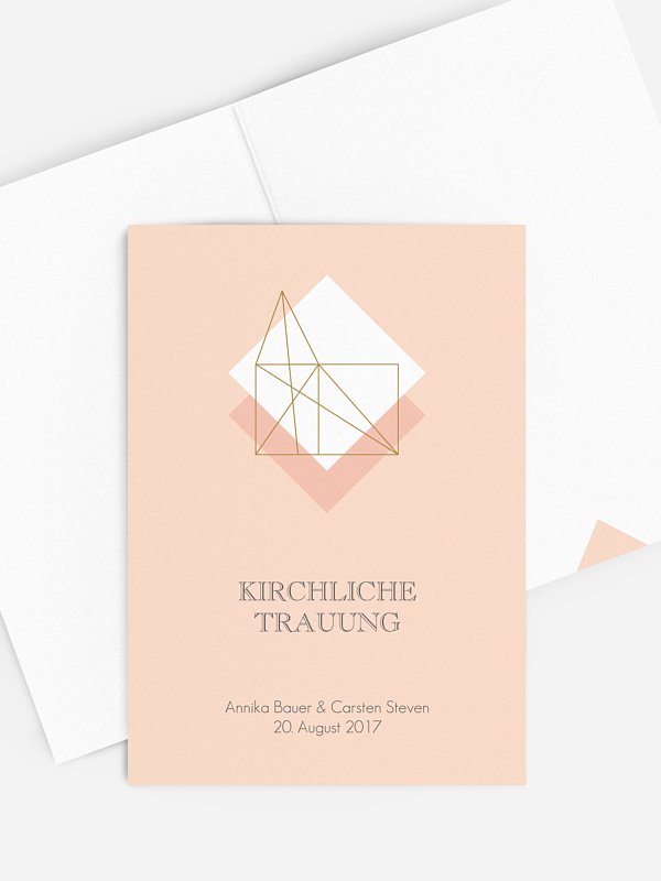 Kirchenheft Hochzeit Geometric Love