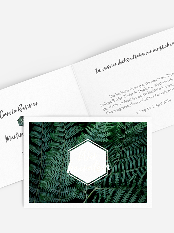Hochzeitseinladung Styled Fern Premium