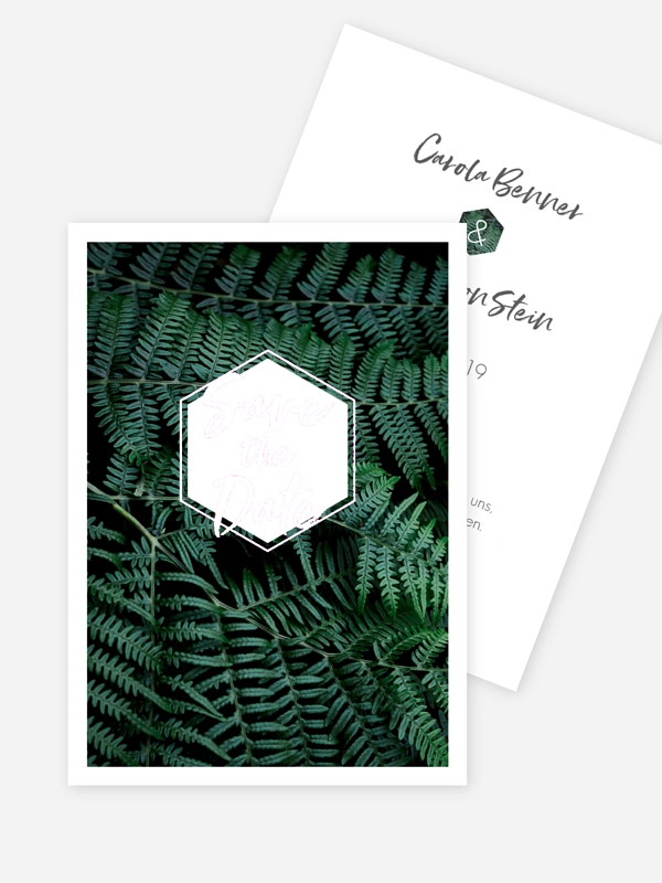 Save-the-Date Karte Styled Fern Premium
