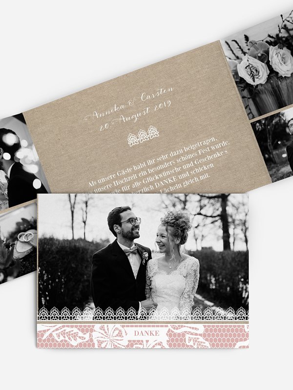 Dankeskarte Hochzeit Enchanté