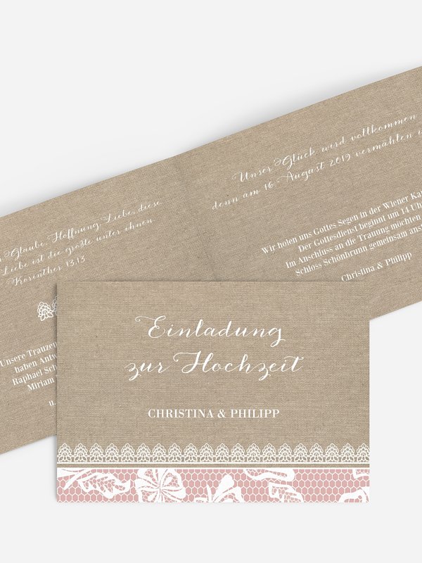Hochzeitseinladung Enchanté