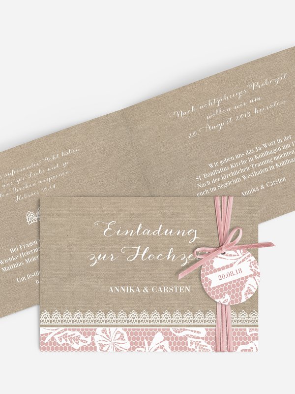 Hochzeitseinladung Enchanté
