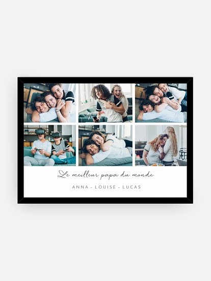 Affiche encadrée fête des pères Nos meilleurs moments