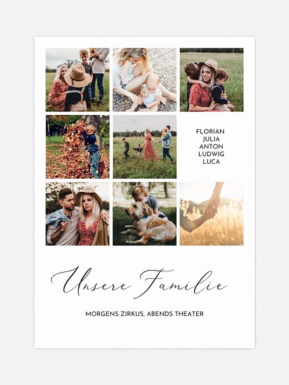 Poster Unsere Familie