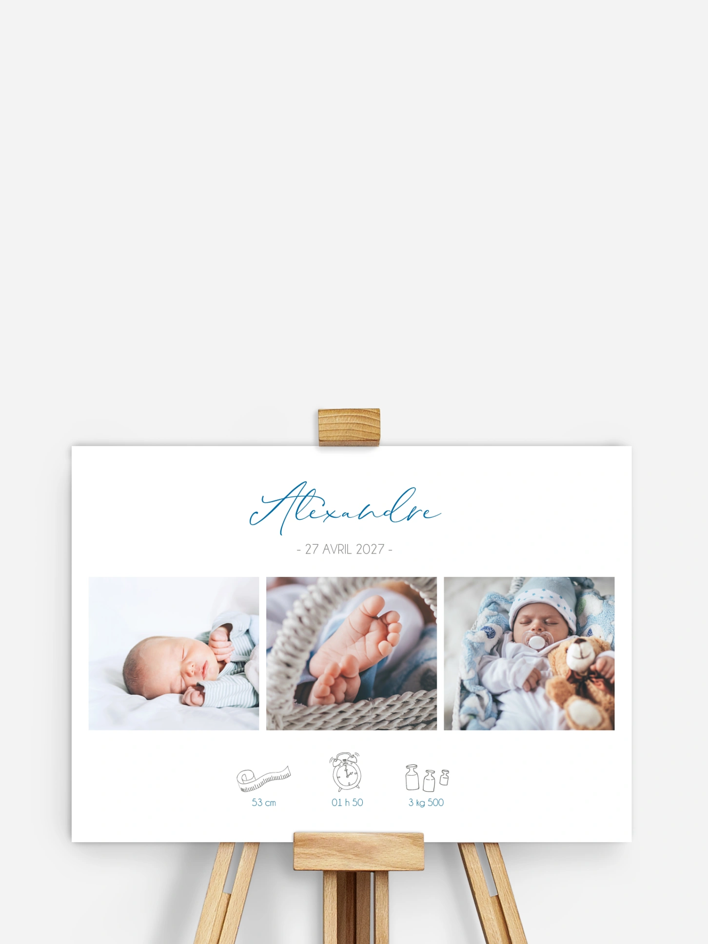 Affiche naissance Bienvenue petit ange