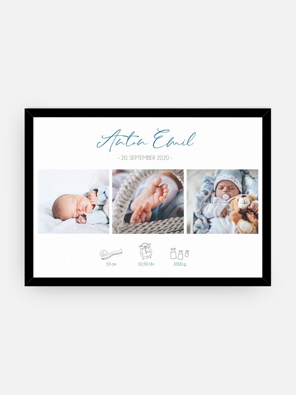 Poster Geburt Hallo kleines Wunder