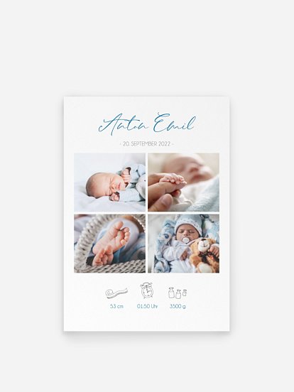 Poster Geburt Hallo kleines Wunder