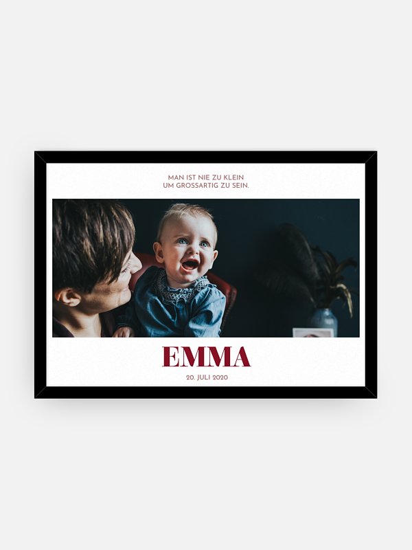 Poster Geburt Großartig