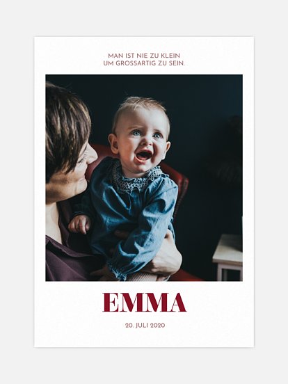 Poster Geburt Großartig