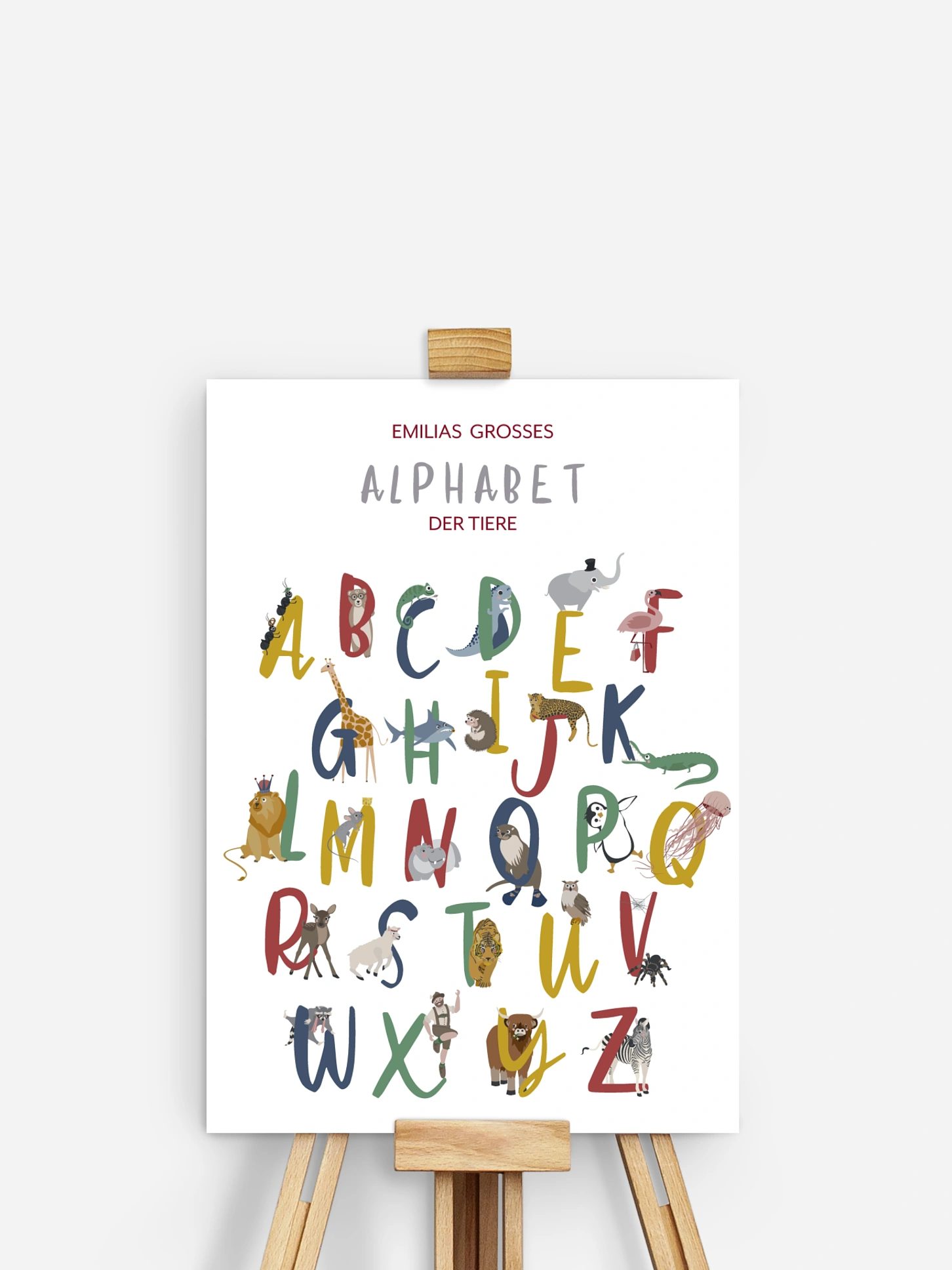 Poster Großes Alphabet der Tiere
