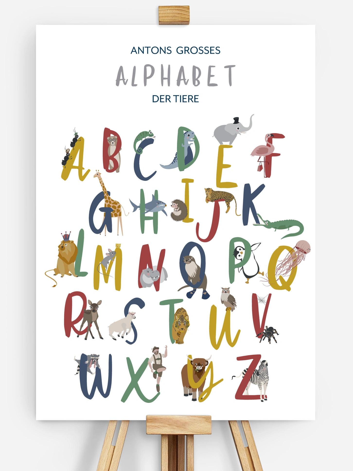 Poster Großes Alphabet der Tiere