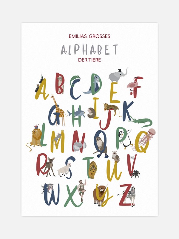 Großes Alphabet der Tiere