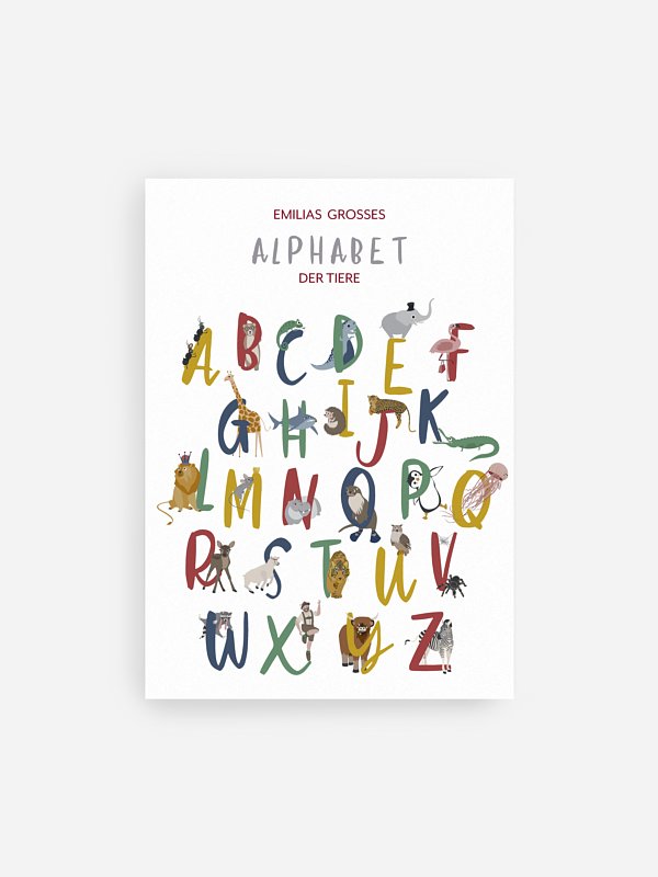 Grosses Alphabet der Tiere