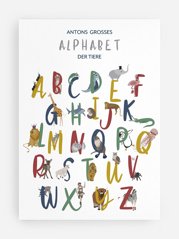 Grosses Alphabet der Tiere