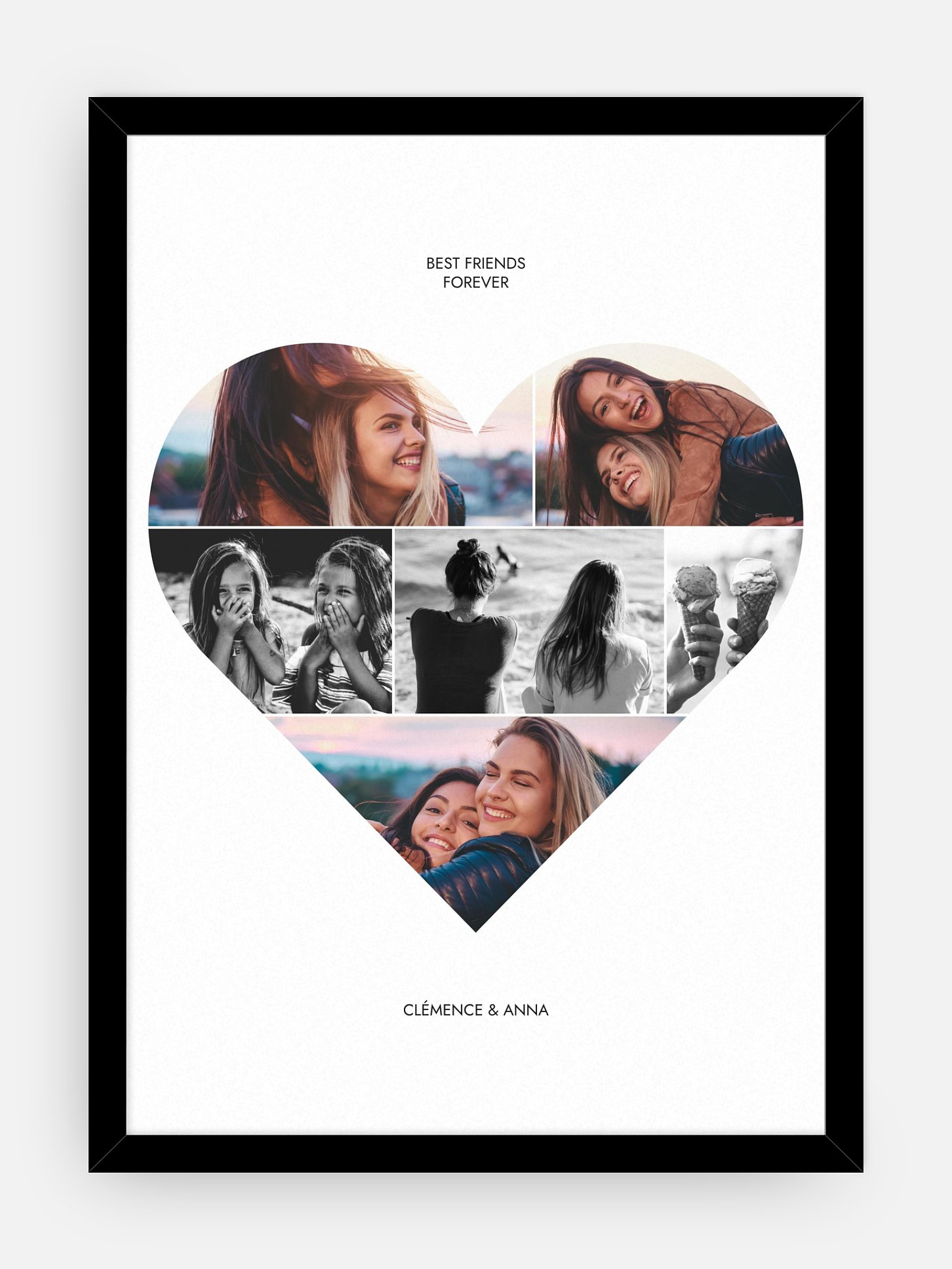 Affiche anniversaire Coeur en photos