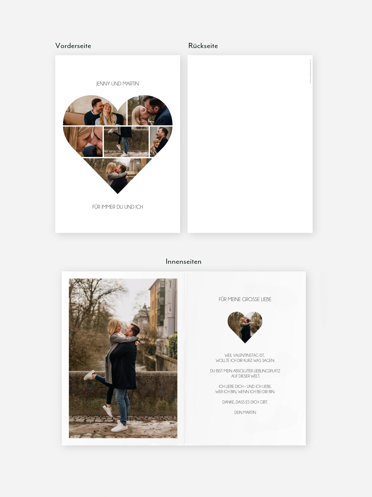 Karte zum Valentinstag Im Herzen