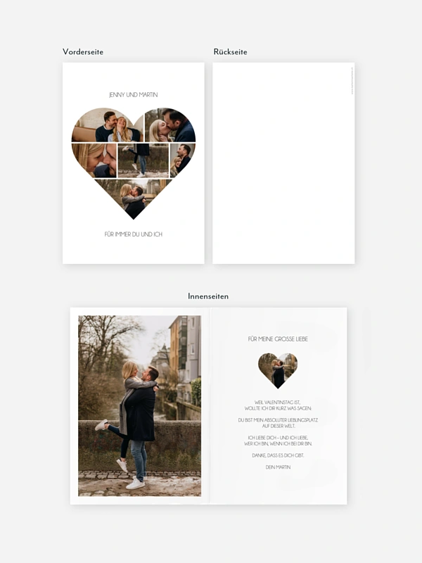 Karte zum Valentinstag Im Herzen