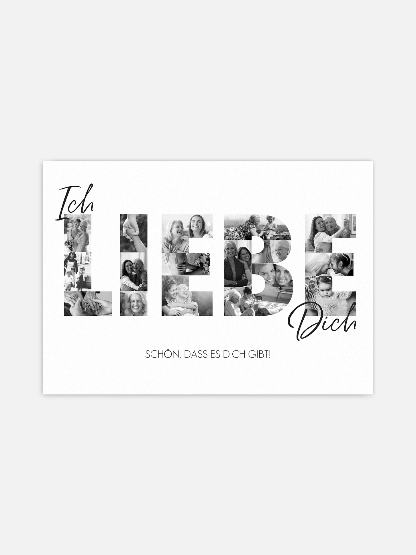 Poster Muttertag Ich Liebe Dich
