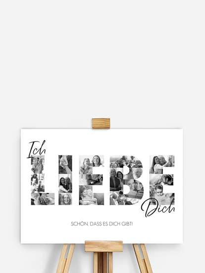 Poster Muttertag Ich Liebe Dich