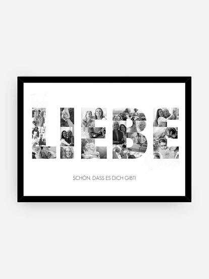 Poster Muttertag Ich Liebe Dich